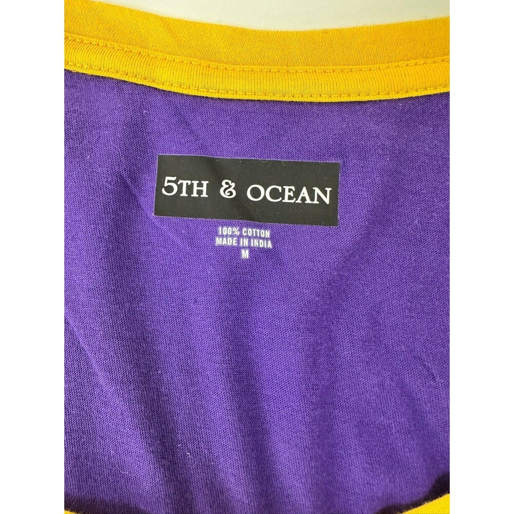 LSU Tigers Women’s Top M Purple Gold Sequin Raglan 3/4 Sleeve Shirt Football - Picture 6 of 10